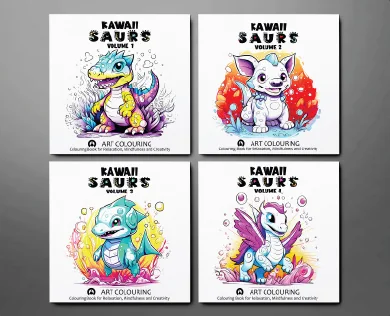 Four Kawaii Saurs covers