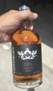 A bottle of Castleblack spiced rum