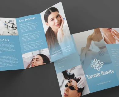 The Toronto Beauty services brochure